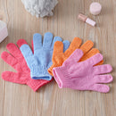 4pcs Exfoliating Body Scrub Gloves Shower Bath Mitt Loofah Skin Massage Spon