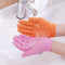 4Pcs Shower Exfoliating Wash Skin Spa Foam Bath Gloves Massage Loofah Scrubber