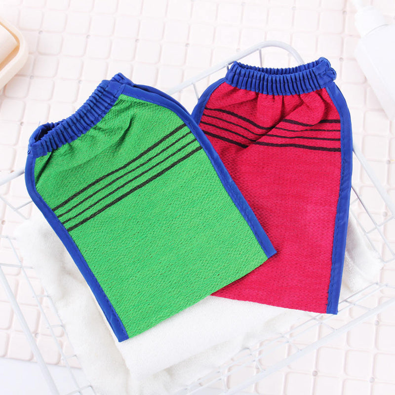 4 * Body Exfoliating Gloves Thickened Double Sided Shower Glove Bath Towel Nice
