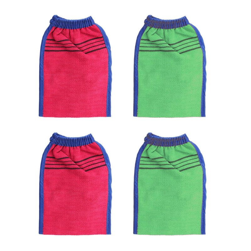 4 * Body Exfoliating Gloves Thickened Double Sided Shower Glove Bath Towel Nice