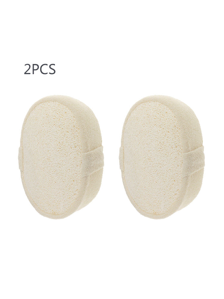 2x Bath Natural Loofah Sponge Massage Brush Body Face Cleaning Scrubber Pad