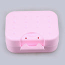 2x Portable Travel Washing Soap Box with Lid Sponge Sealed Shower Soap Dish Case