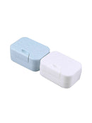 2x Portable Travel Washing Soap Box with Lid Sponge Sealed Shower Soap Dish Case