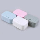 2Pcs Soap Dish Case Dispenser Holder Box Container Portable Bathroom Travel