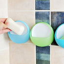 4Pcs Suction Wall Soap Holder Home Bathroom Shower Drain Dish Container