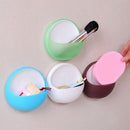 Suction Soap Dish Holder Box Shower Bathroom Punch-free Funnel Shape Drain Plate