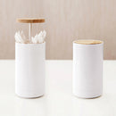 Nordic Automatic Cotton Bud Holder Container Toothpicks Dispenser Box Wooden