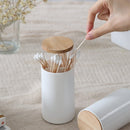 Nordic Automatic Cotton Bud Holder Container Toothpicks Dispenser Box Wooden