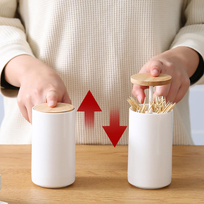 Swab Holder Toothpick Box Toothpick Dispenser Table Decor Retractable Holder
