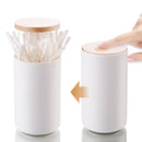 Nordic Automatic Cotton Bud Holder Container Toothpicks Dispenser Box Wooden