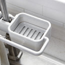Sink Faucet Sponge Soap Storage Cloth Towel Draining Drying Rack Shelf