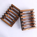 2x Container Soap-Dish Plate-Box Soap-Tray-Holder Bath Wooden Wooden Rack
