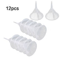 12XPlastic Travel Mini Funnel for Filling Small Samples of Perfume Emulsion New