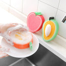 4x Quality Scrubber Silicone Sponge Brush Cloth Towel Dishes Kitchen Cleaning