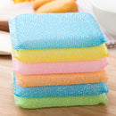 4 Set Dish Sponges Kitchen Compound Scouring Pad Washing Cloth High Quality