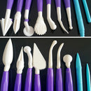 9 Pieces Plastic Double Heads Pottery Polymer Clay Sculpture Carving Tools