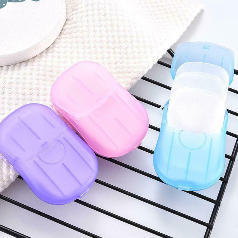 200Pcs Mini Soap Tablets Bath Cleaning Disposable Soap Sheet Paper New Hot
