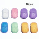 200Pcs Mini Soap Tablets Bath Cleaning Disposable Soap Sheet Paper Soap