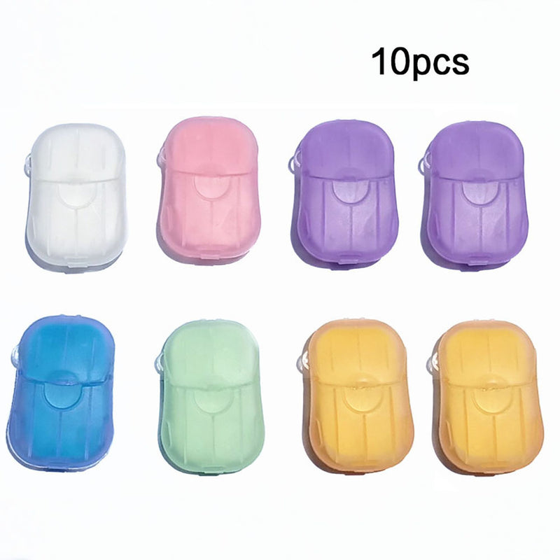 200Pcs Mini Soap Tablets Bath Cleaning Disposable Soap Sheet Paper Soap
