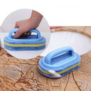 Brush Sponge Kitchen Bathroom Eraser Scrub Cleaning Tool w/ Handle One Color