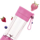 380ml Mini Rechargeable USB Electric Juicer Bottle Fruit Blender Mixer w/ 6 Vane