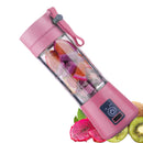 Mini USB Rechargeable Electric Juicer Bottle Fruit Blender Mixer Portable Pink
