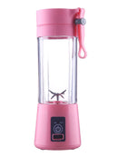 Mini USB Rechargeable Electric Juicer Bottle Fruit Blender Mixer Portable Pink