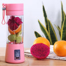 Mini USB Rechargeable Electric Juicer Bottle Fruit Blender Mixer Portable Pink