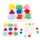 Baby Wooden Geometry Educational Toys Puzzle Montessori Early Learning Toys