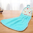 2PCS Hanging Towels Soft Suction Water Thickening Velvet Kitchen Rag Towel