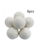 6pcs Wool Dryer Balls Organic Reusable Natural Fabric Softener Laundry Dry