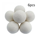 6pcs Wool Dryer Balls Organic Reusable Natural Fabric Softener Laundry Dry