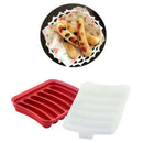 Silicone Sausage Hot Dog Making Mold with Cavity Cover DIY Baking Kitchen