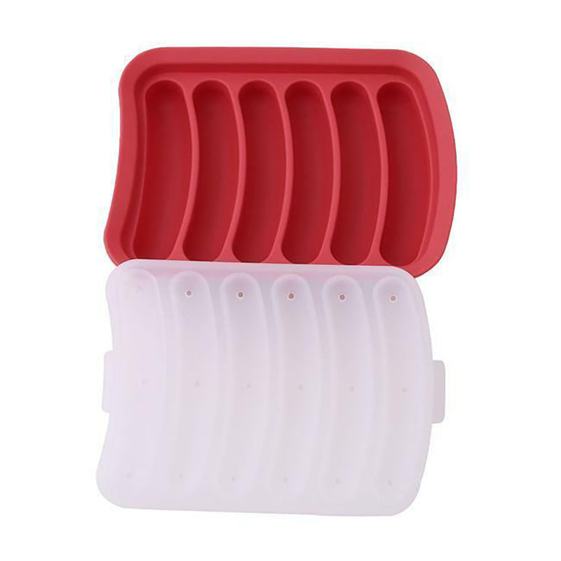 1 x Silicone DIY Sausage Making Mold 6-Hot-Dogs Maker Design Mould Newest Useful