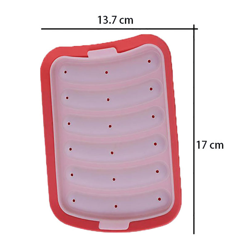 1 x Silicone DIY Sausage Making Mold 6-Hot-Dogs Maker Design Mould Newest Useful