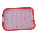 Silicone Sausage Hot Dog Making Mold with Cavity Cover DIY Baking Kitchen