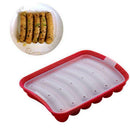Silicone Sausage Hot Dog Making Mold with Cavity Cover DIY Baking Kitchen