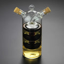 2-Outlet Glass Olive Oil Jar Vinegar Bottle Kitchen Sauce Cruet Dispenser