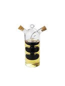 2-Outlet Glass Olive Oil Jar Vinegar Bottle Kitchen Sauce Cruet Dispenser