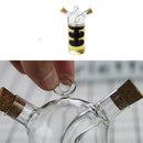 2-Outlet Kitchen Glass Oil Jar Vinegar Bottle Sauce Cruet Dispenser 1 pc