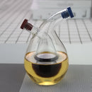 2 Outlet Clear Glass Oil Jar Vinegar Bottle 2 in 1 Bottle Sauce Cruet Dinnerware