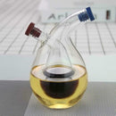2 Outlet Clear Glass Oil Jar Vinegar Bottle 2 in 1 Bottle Sauce Cruet Dinnerware