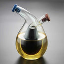 2 Outlet Clear Glass Oil Jar Vinegar Bottle 2 in 1 Bottle Sauce Cruet Dinnerware