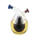 2 Outlet Clear Glass Oil Jar Vinegar Bottle 2 in 1 Bottle Sauce Cruet Dinnerware