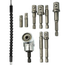 8pcs Hex Shank Nut Extension Drill Bits Adapter Right Angle Flexible Shaft Hot