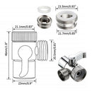 Switch Faucet Adapter Kitchen Sink Splitter Diverter Valve Water Tap 1x Hot