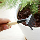 3pcs/set Mini Gardening Tools Wood Handle Steel Potted Plants Shovel Rake Spade