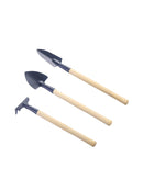 3pcs/set Mini Gardening Tools Wood Handle Steel Potted Plants Shovel Rake Spade