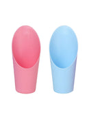 2 PCS Soil Hand Shovel Scoop Fleshy Plant Soil Shovel Plastic Blue + Pink