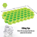 37 Grid Honeycomb Shape Cube Trays Removable Food Grade Silicone Ice Molds